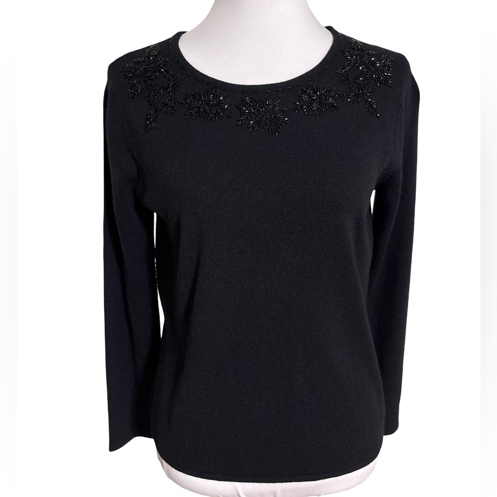 Mercer Street Studio Black Embellished Sweater